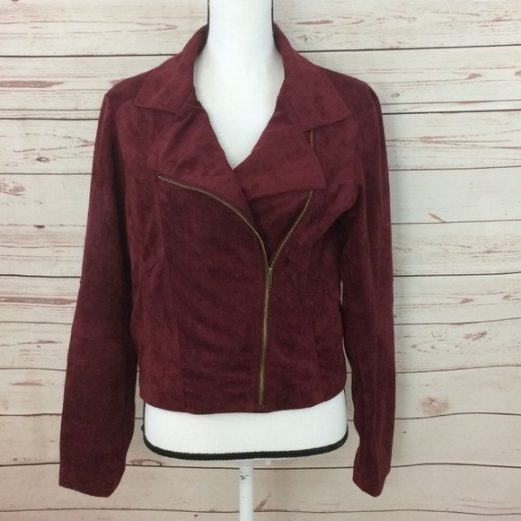 Rue21 Jackets & Blazers - Rue 21 NWOT Burgundy Moto Jacket